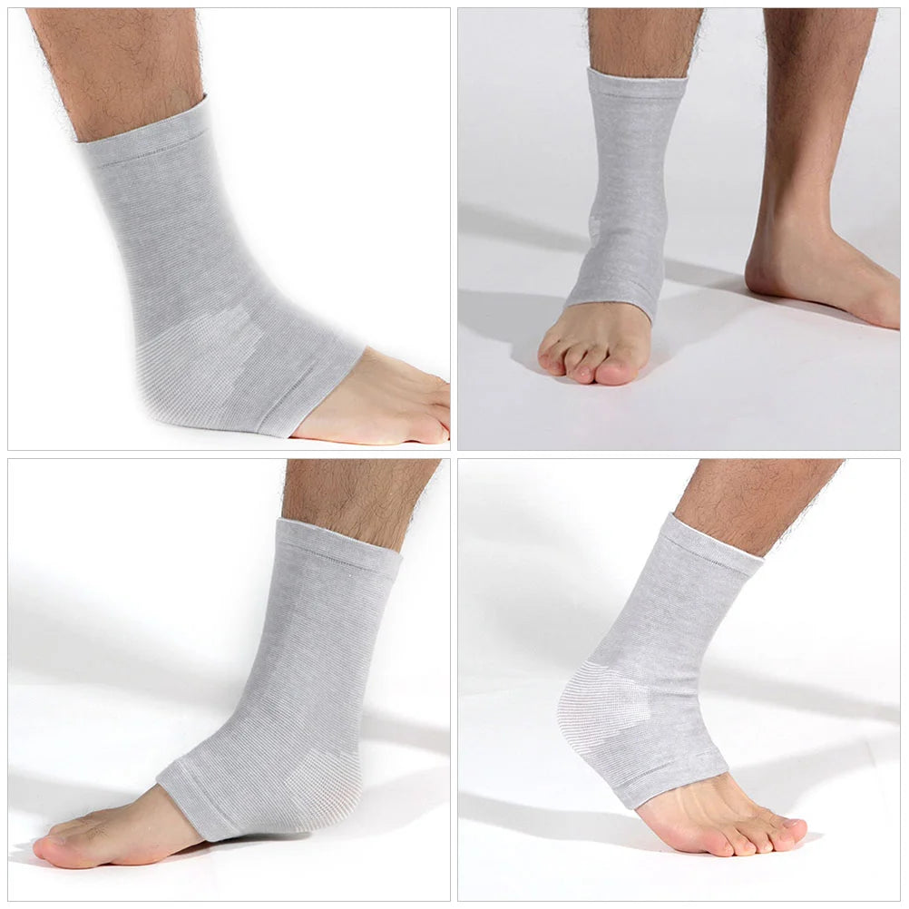 Nylon Bamboo Charcoal Fiber Ankle Support Sleeve Socks Braces Elastic Warm Compression Ankle Cover Sprain Proof Foot for Men