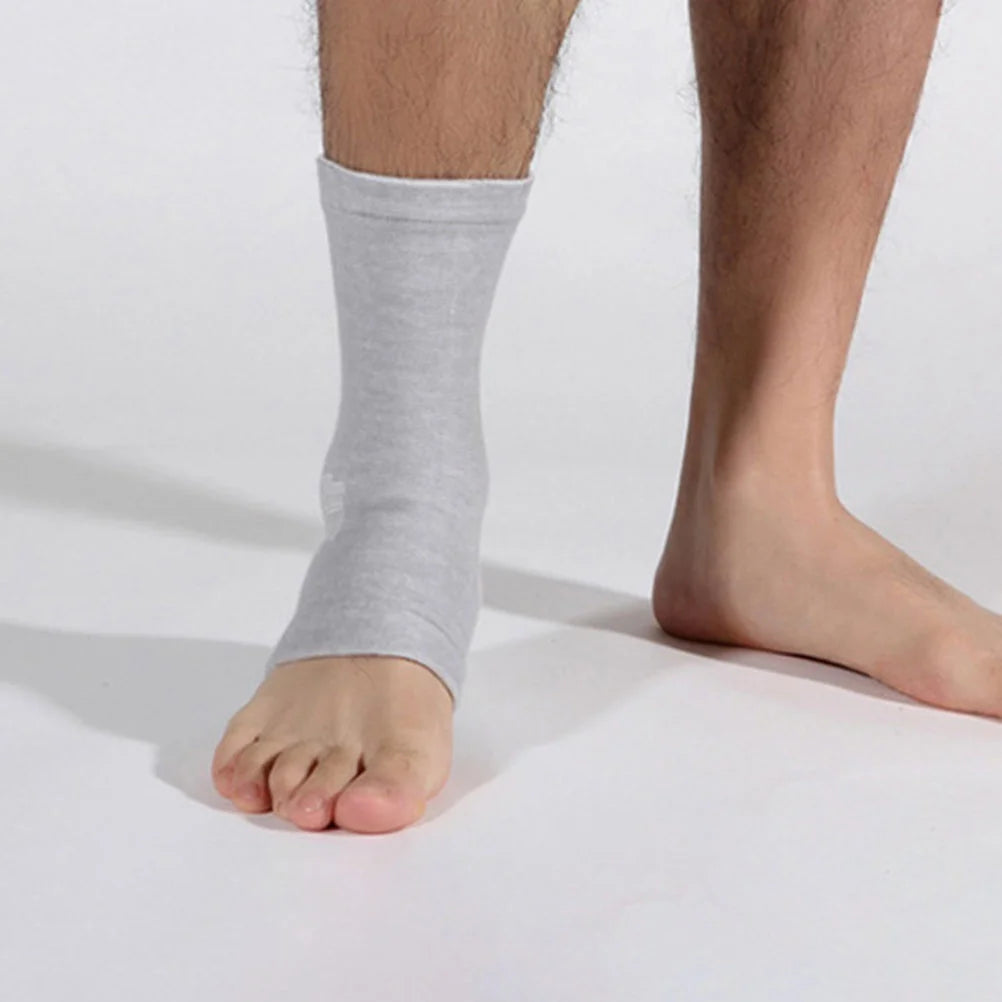Nylon Bamboo Charcoal Fiber Ankle Support Sleeve Socks Braces Elastic Warm Compression Ankle Cover Sprain Proof Foot for Men