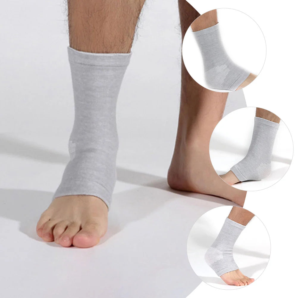Nylon Bamboo Charcoal Fiber Ankle Support Sleeve Socks Braces Elastic Warm Compression Ankle Cover Sprain Proof Foot for Men